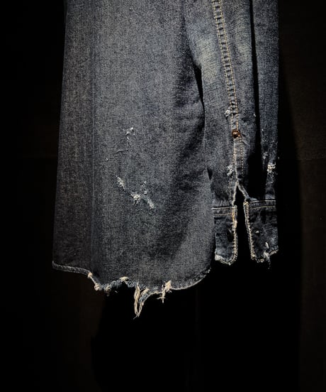 Vintage Faded Indigo Western Shirt
