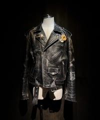 Vintage Leather Biker Custom Double Riders Jacket