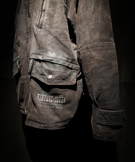 Vintage Leather Field Fire-man Jacket