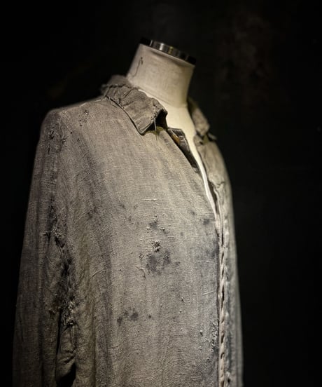 Vintage damage dye long coat