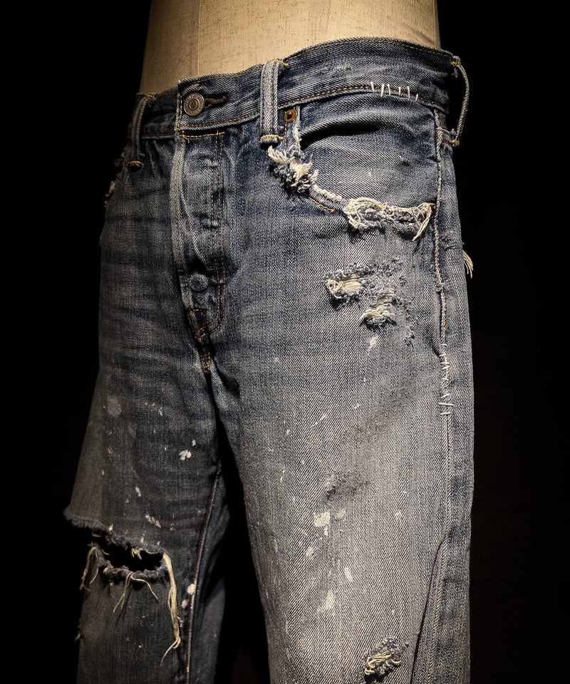 Vintage paint&damage denim pants | RESURRECTION
