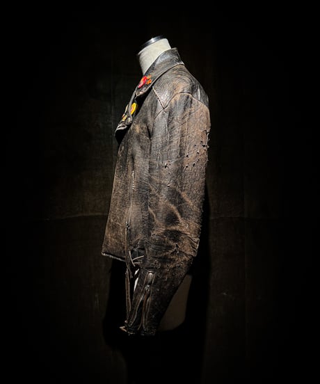 Vintage British Leather Biker Jacket with Quilted Lining
