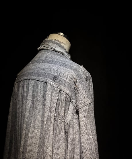 70's EURO Vintage damage stripe shirt
