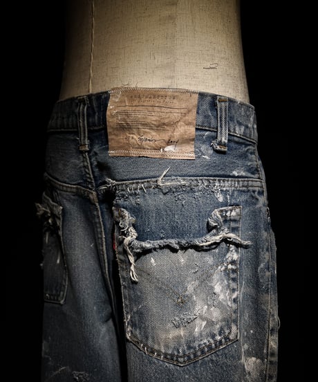 VIntage hard damage denim pants
