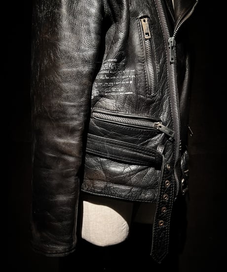 Vintage Leather Biker Jacket with UK-Sourced Badges & Pins
