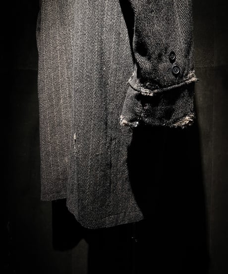 Herringbone Deconstructed Tailored Coat