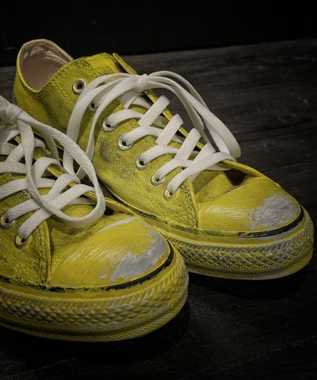 Discoloration Vintage Low cut Sneaker YELLOW
