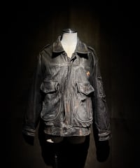 Vintage lamb Leather Flight Jacket with Vintage Badges