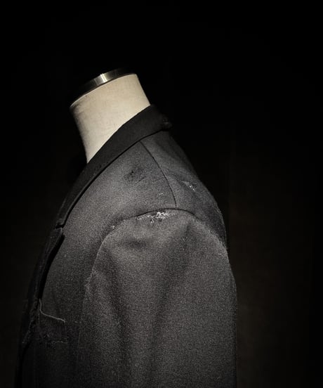 Distressed Double-Breasted Tailored Jacket