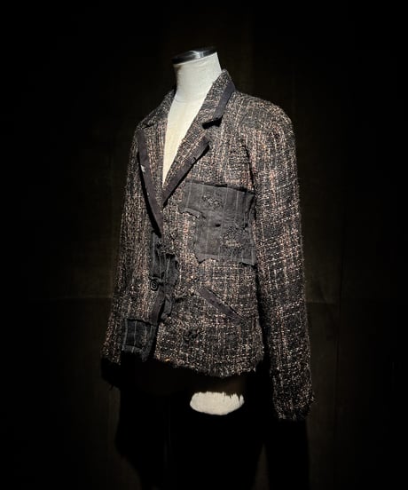 French Reconstructed Tweed Work Jacket
