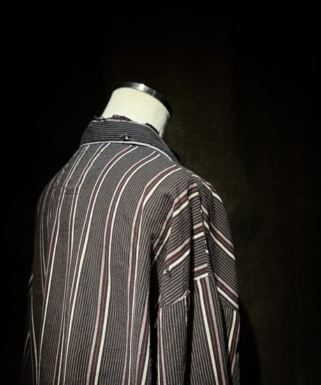 1950-60's French Vintage Striped Work Shirt