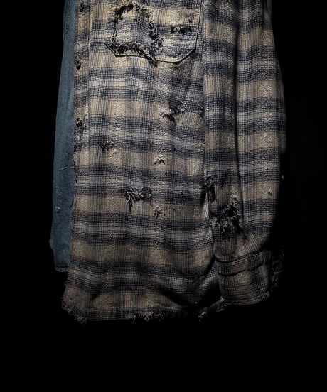 50/50 Split Rebuild Vintage Denim/FlannelShirt