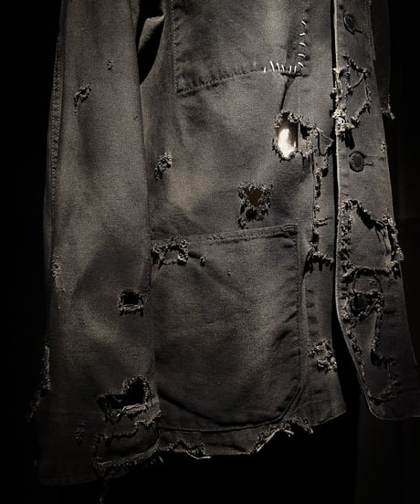 Vintage damage & dye coverall jacket