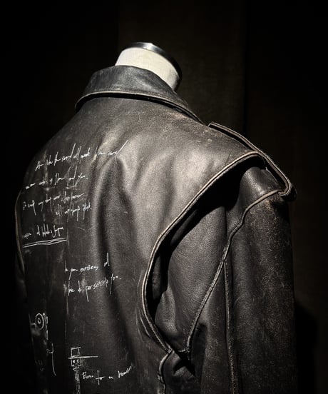 Hand-Painted Vintage UK-Style Double Riders Leather Jacket