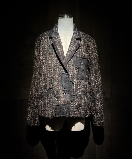 French Reconstructed Tweed Work Jacket