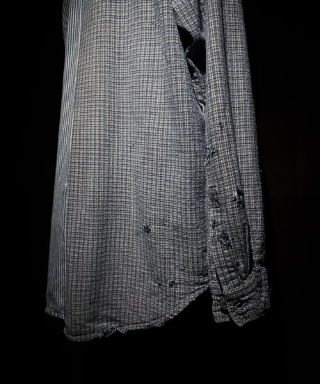 50/50 Split Rebuild Vintage Pattern Denim/Hickory Shirt