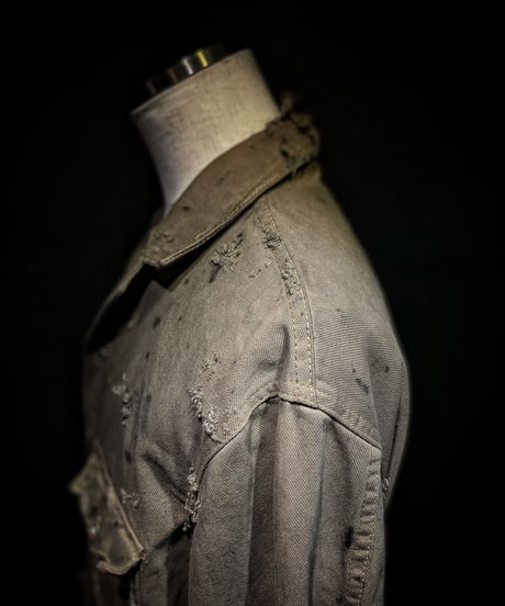 Vintage damage dye cover all jacket