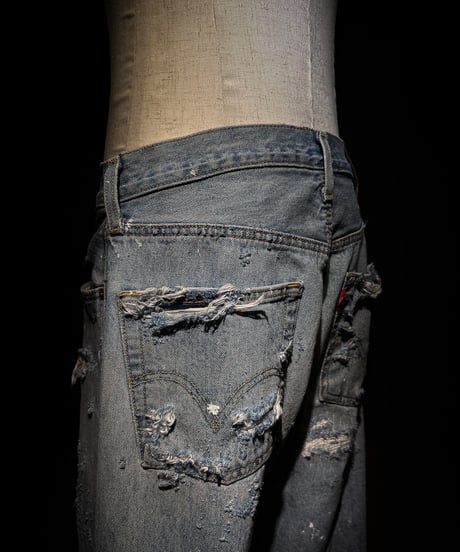 Ash Fade Distressed Straight-Leg Denim