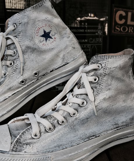 Discoloration Vintage High cut Sneaker WHITE