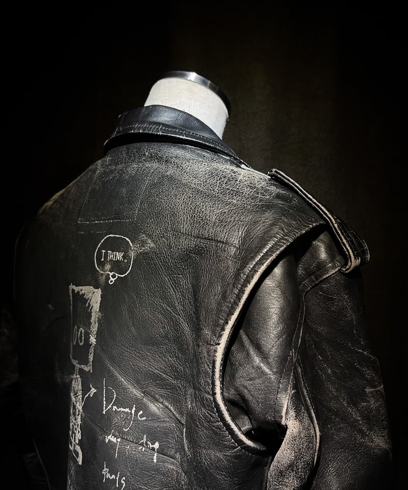 Vintage Leather Biker Custom Double Riders Jack
