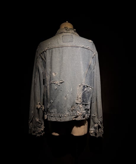 Distressed Patchwork Vintage Denim Trucker Jacket TypeIII