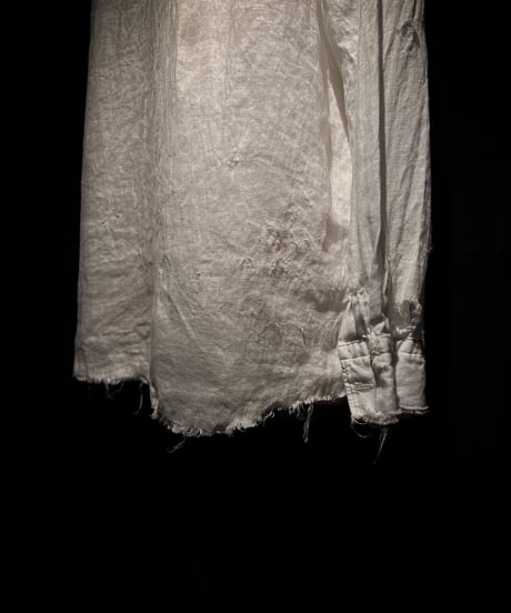 Hand-Painted Vintage damage Linen Shirt