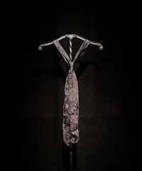 Vintage Paisley Damaged Tie — Burgundy Shadow