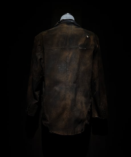 Vintage damage & paint real leather jacket