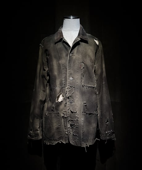 Vintage damage & dye coverall jacket