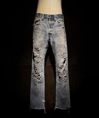 Fade Distressed slim Straight Denim pants