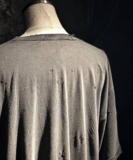 Double jacket skull T-shirt OLD BLACK