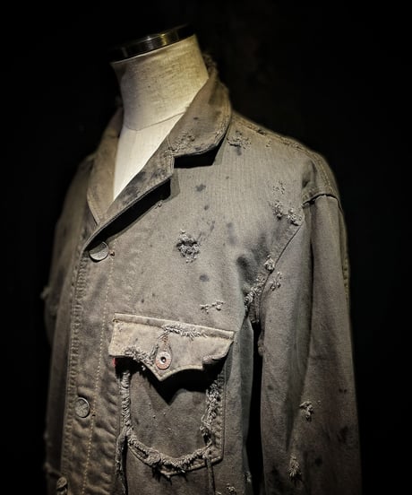 Vintage damage dye cover all jacket