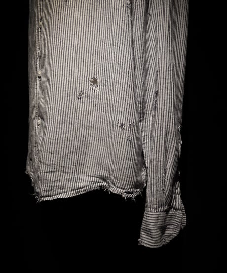 70's Vintage damage stripe shirt
