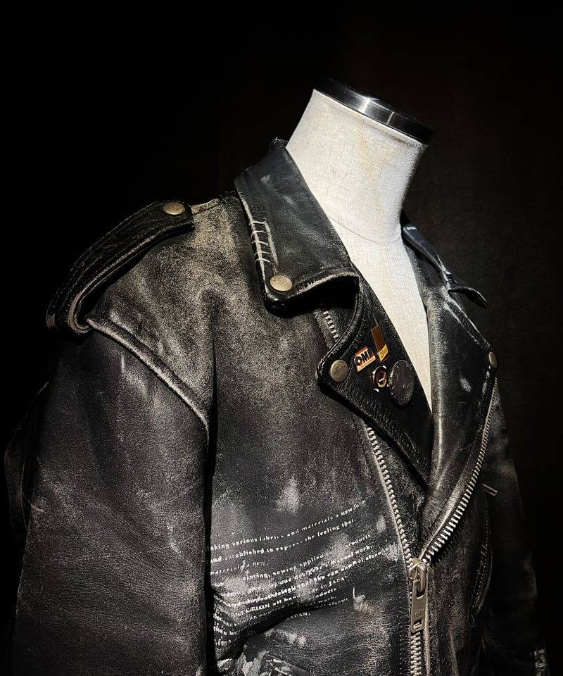 Vintage Leather Biker Custom Double Riders Jack