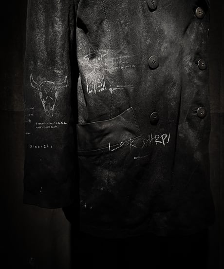 Euro vintage Reconstructed Suede Double-Breasted Coat