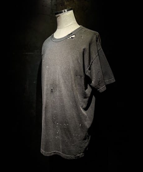 Vintage paint & damage Tee (OLD BLACK)