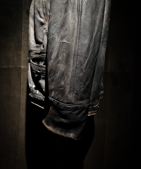 Vintage Leather Toggle Jacket with UK-Sourced Vintage Badges