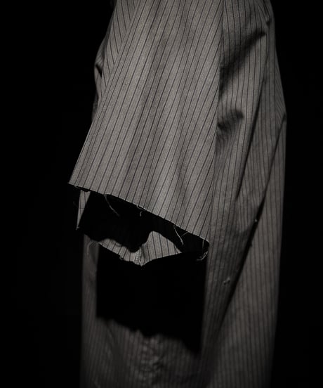 [Dye] Vintage damage stripe shirt