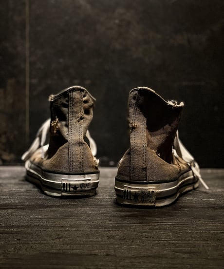 Discoloration Burn Vintage High cut Sneaker