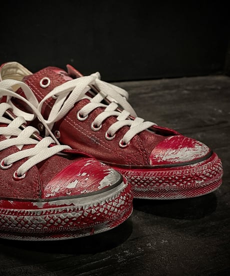 Discoloration Vintage Low cut Sneaker RED