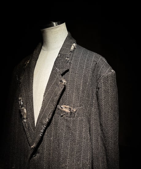 Herringbone Deconstructed Tailored Coat