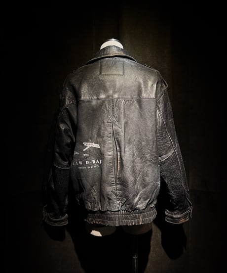 Vintage lamb Leather Flight Jacket with Vintage Badges