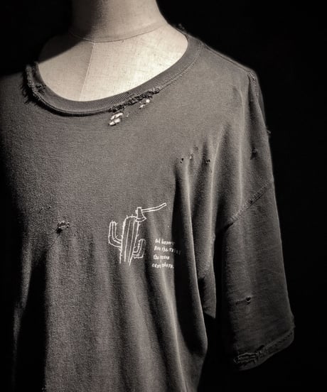Cactus and axe T-shirt OLD BLACK