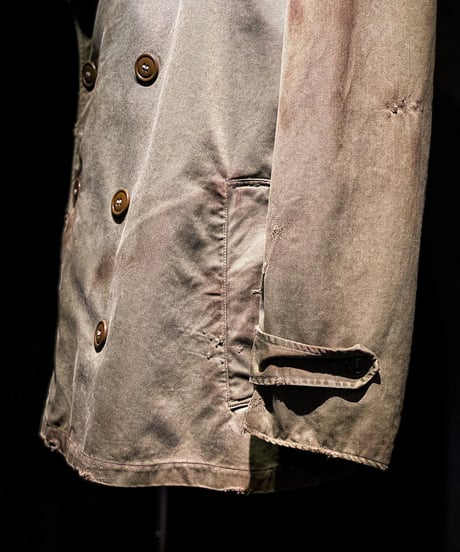 Military vintage damage P-coat jacket