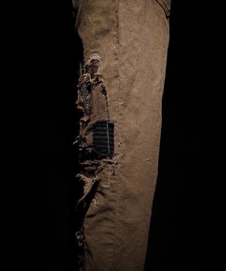 Vintage repair damage corduroy pants (襤褸)