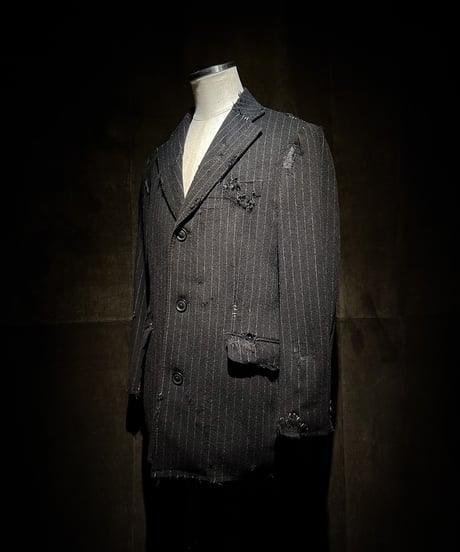 Vintage Wool Cashmere Stripe Jacket
