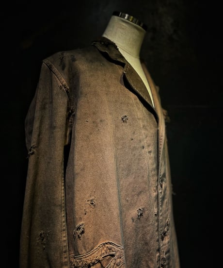 Vintage damage dye short coat