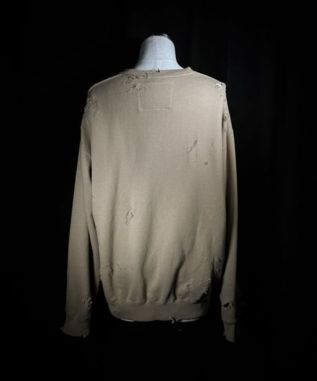 Vintage damage print sweat shirt