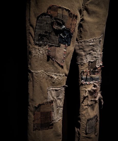 Vintage repair damage corduroy pants (襤褸)