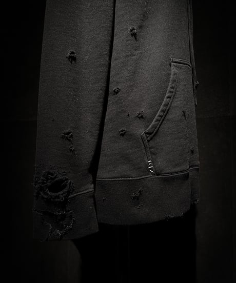 Vintage damage pile fabric Hoodie